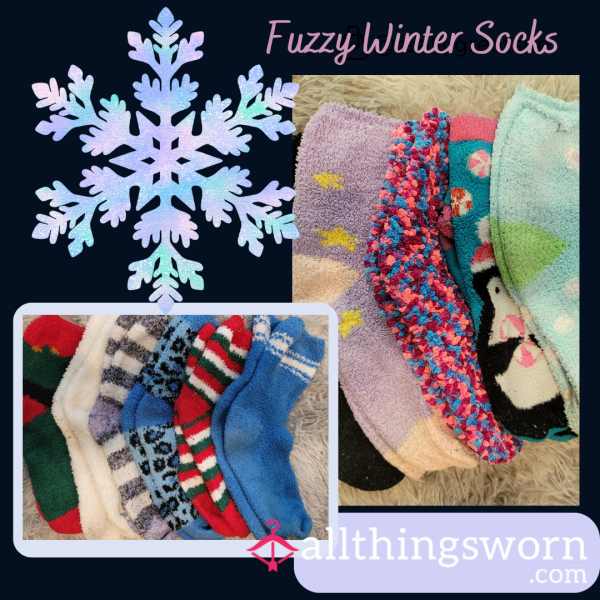 🚨❄️ SALE! Old Worn Smelly Winter Fuzzy Socks