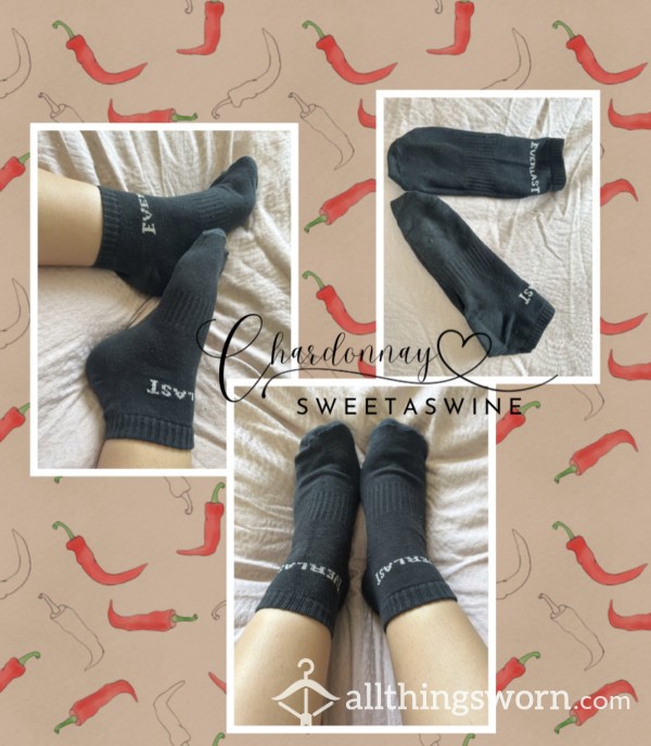 🦶🏼Old Worn Everlast Black Ankle Socks🖤🧦