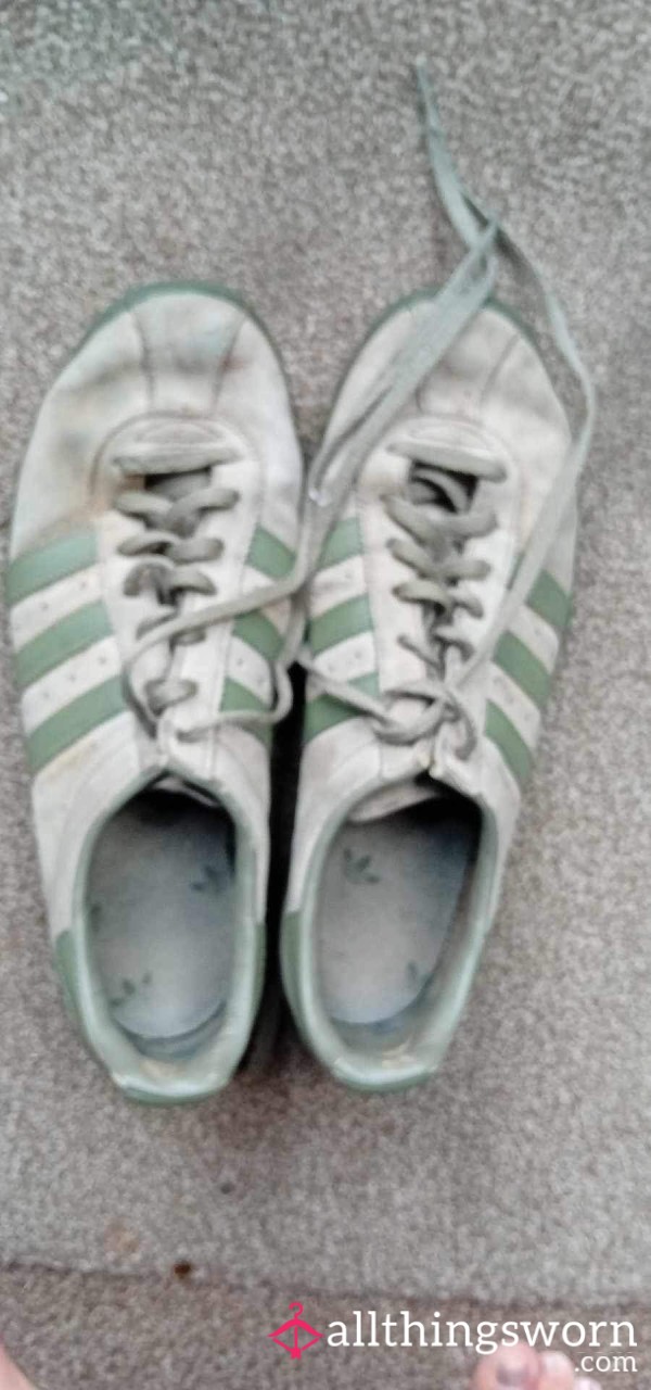 Old Worn Out Adidas Trainers