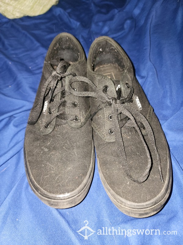 Old Worn Out Black Vans