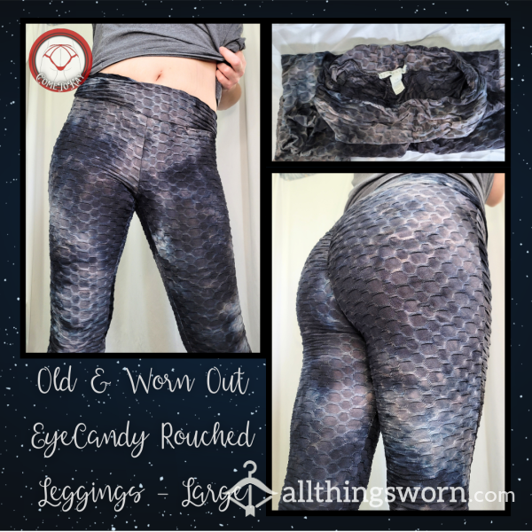 Old & Worn Out Scrunched Booty Leggings - Large