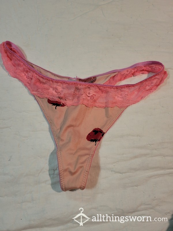 Old Worn Xl Strawberry Thong - 1 Save