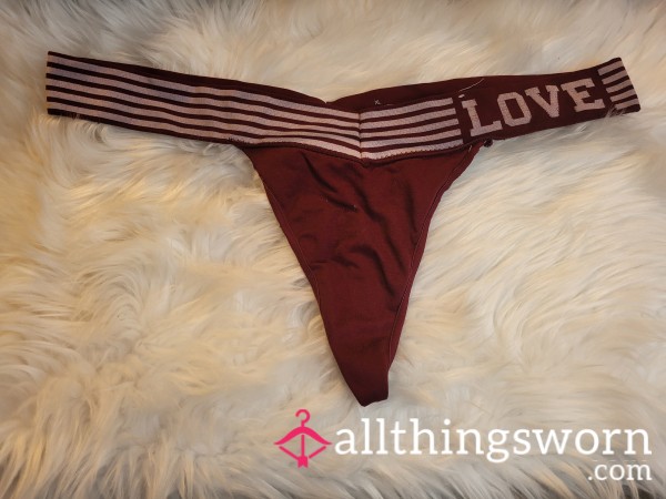 8 Year OLD XL SO Love Maroon Thong - 3 Saves