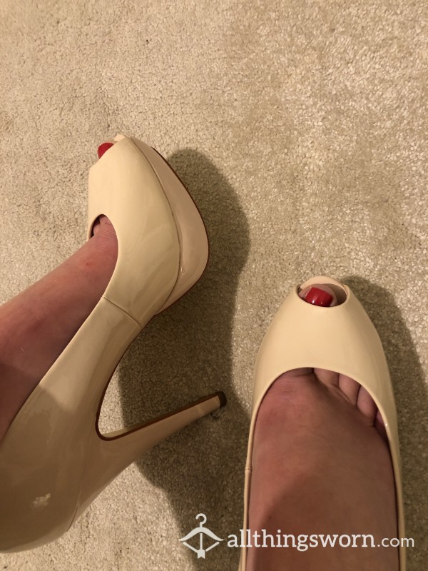 Old/used Ted Baker S**y Nude Patient Platform Heels!