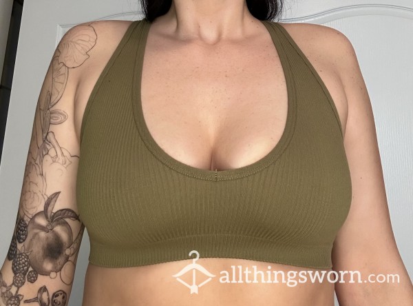 Olive Green Bralette - Medium