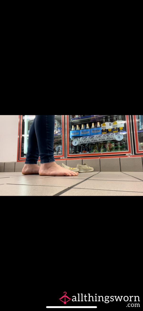 One 1 Minuet Video Of Me Walking Around My Store Where I Work Barefoot