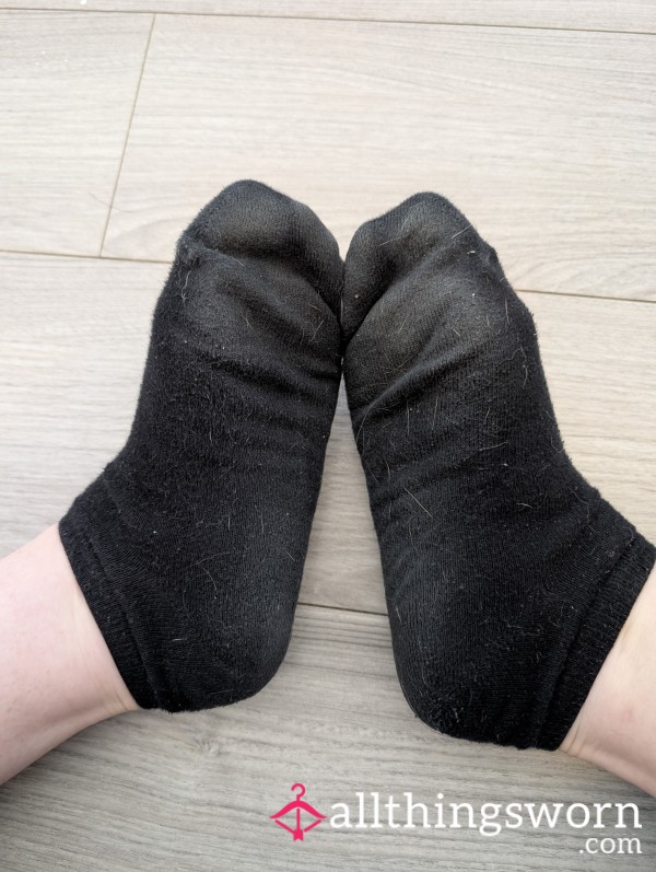 One Day Wear Black Ankle Socks