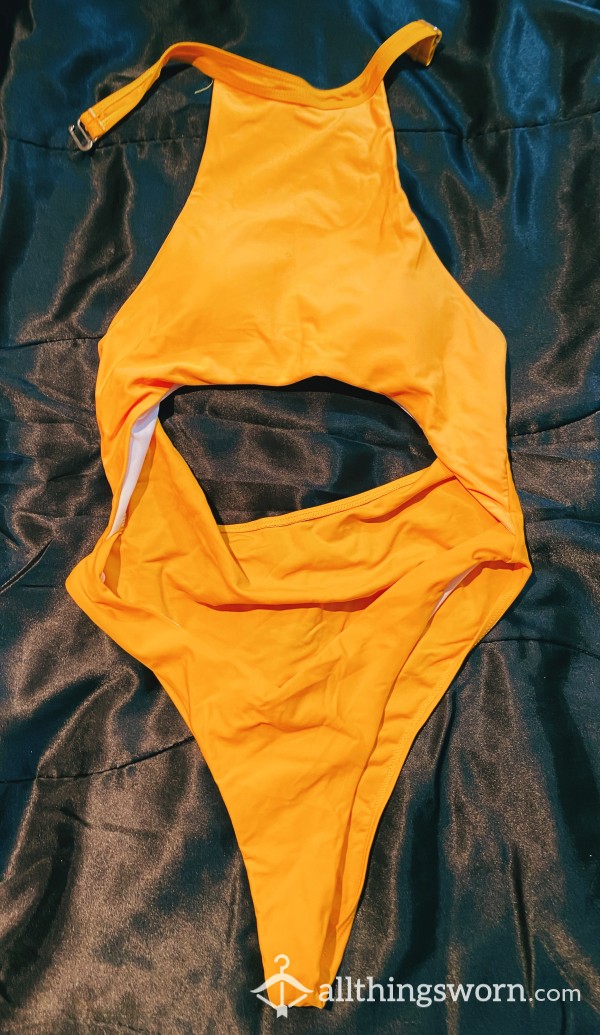 One Piece S**y Orange Swimsuit