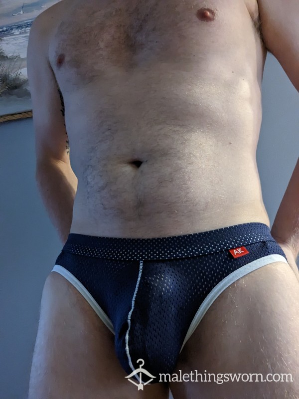 One Week Worn W/extras  -Blue Mesh Jock Strap