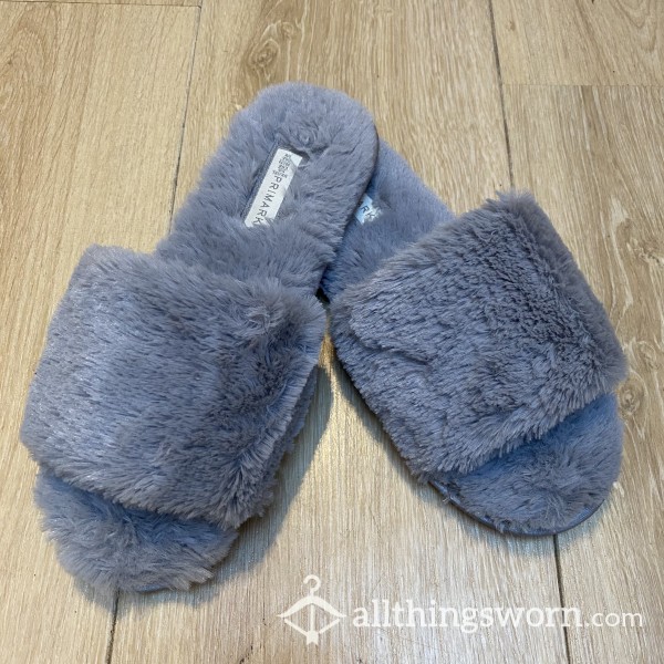 Open Toe Fluffy Slippers STINKY