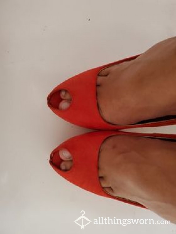 Open Toe Red Heels <3