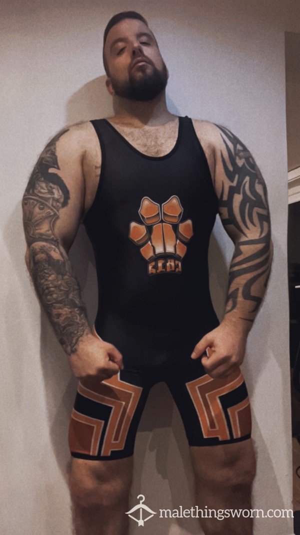 Orange And Black Wrestling One Piece