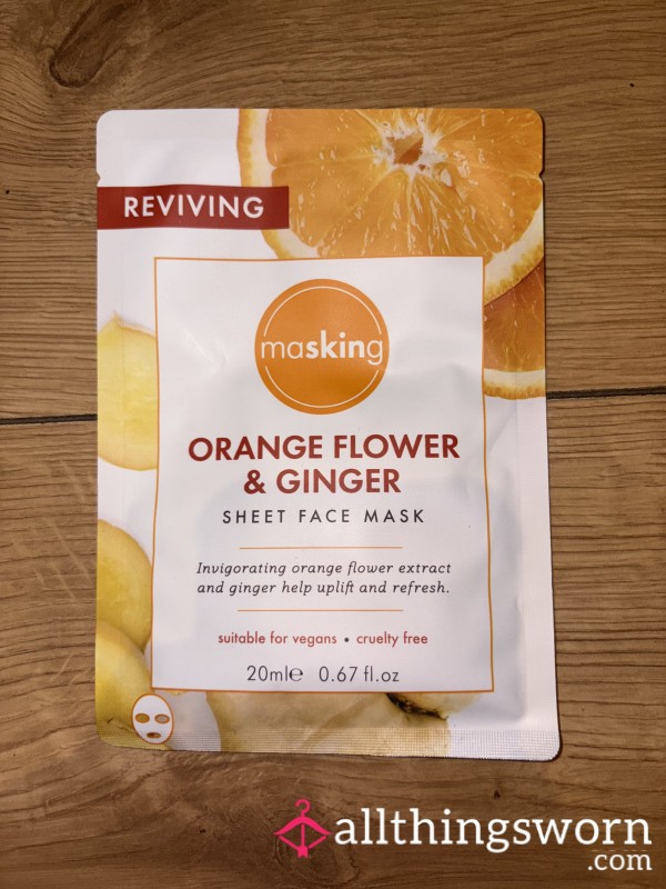 Orange And Ginger Sheet Face Mask