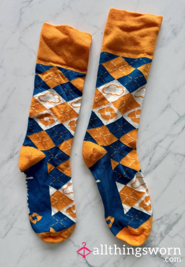 Orange Argyle Socks