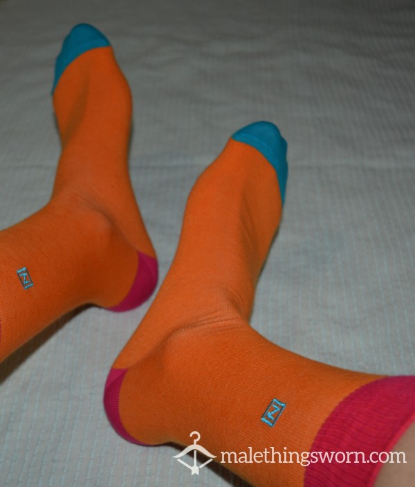 Orange Crew Socks