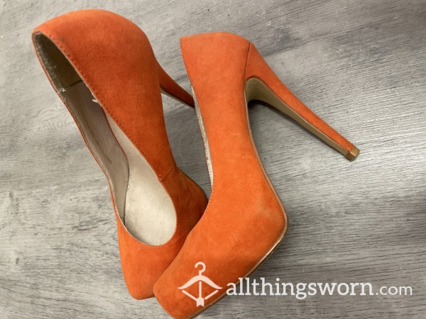 Orange Heels Size 5