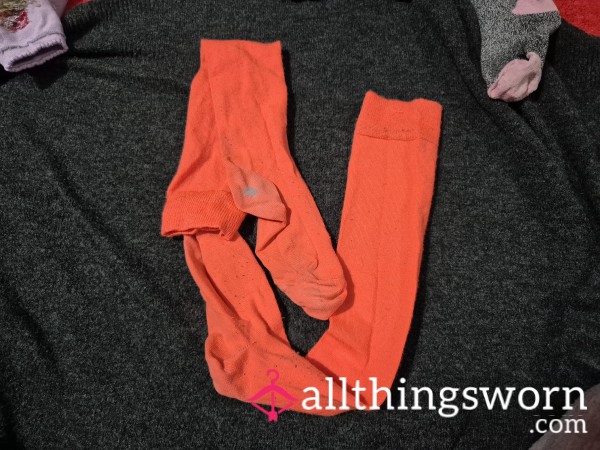 ♧ Orange Knee High Socks ♧