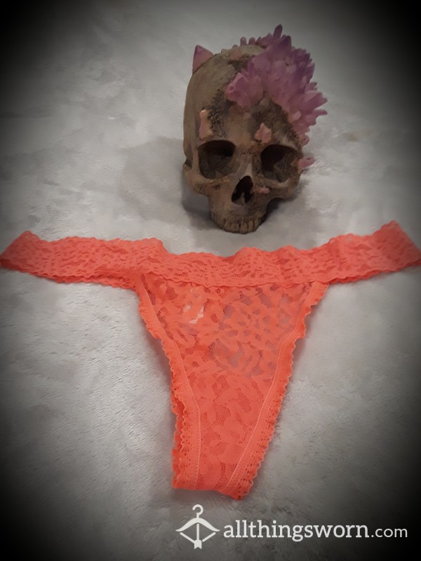 Orange Lace Goddess Thong