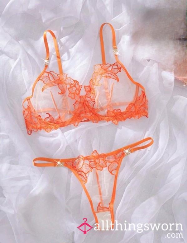 Orange Lingerie Set