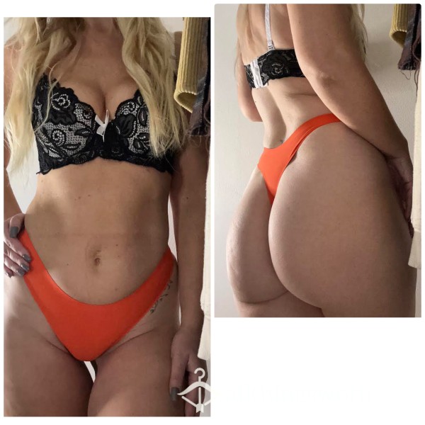 Orange Nylon Thong