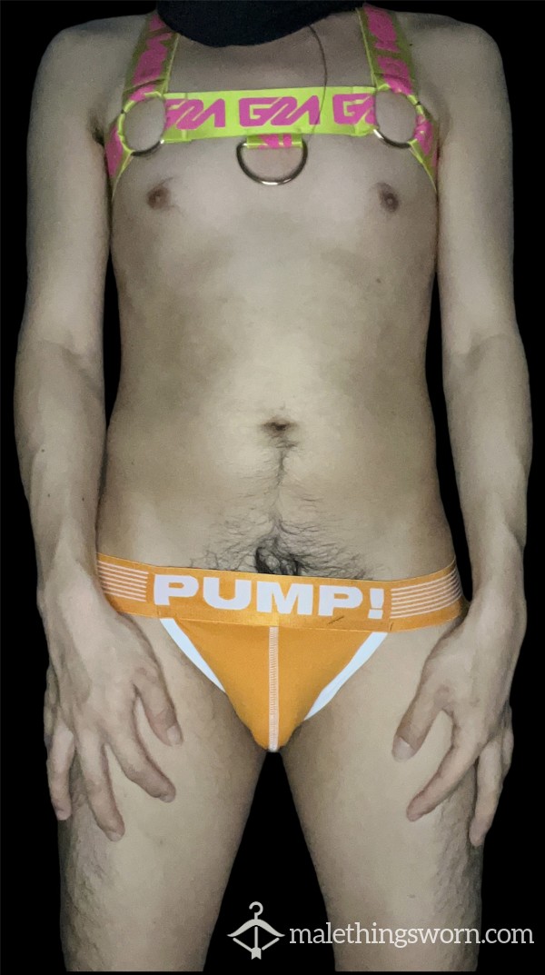 Orange Pump Jockstrap