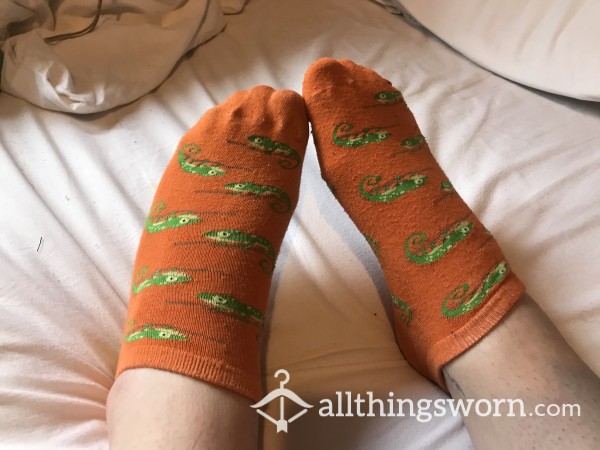 Orange Running Socks, Wellused