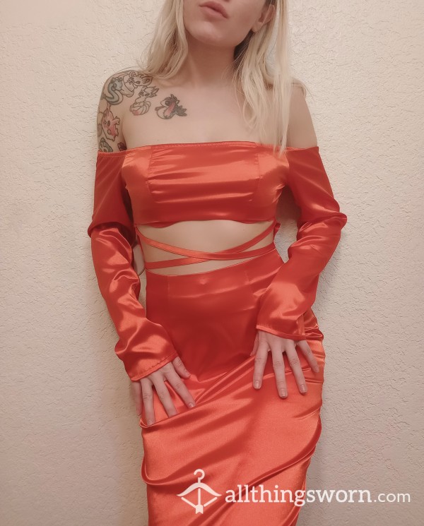 Orange S**y Cla**y Dress