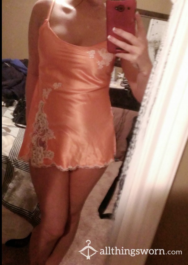 Orange Silk Nighty