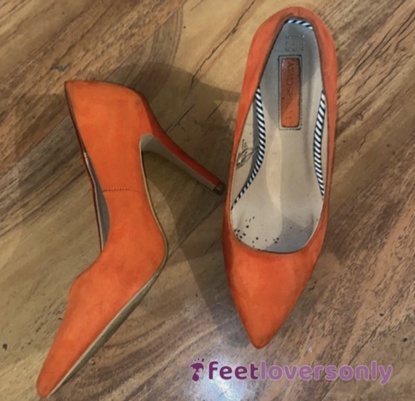 Orange Stiletto’s Size 5