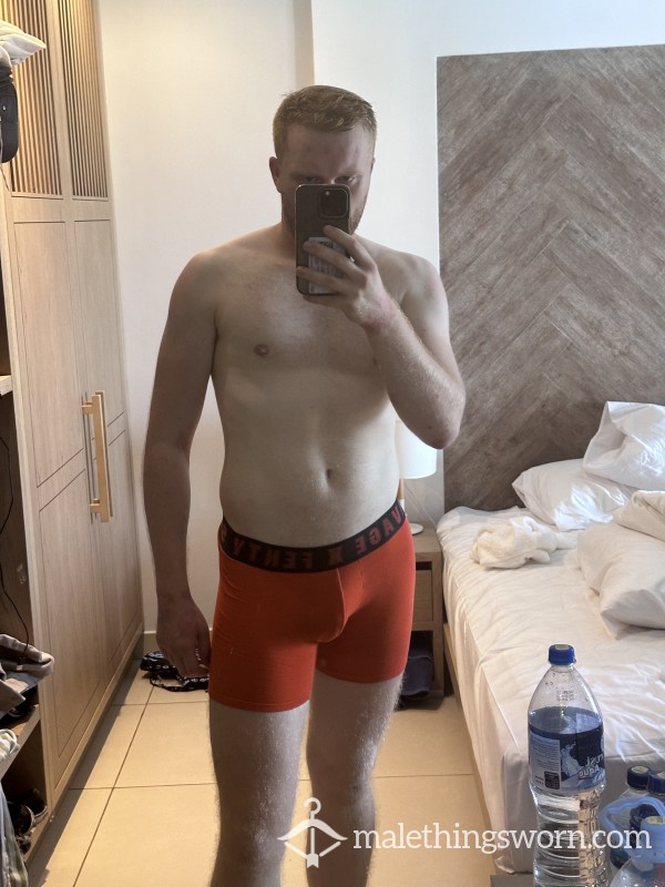 Orange Sweaty Boxer Shorts