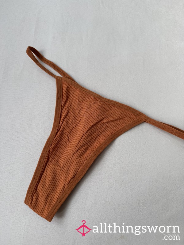 Orange Thong, 48hr Wear! 🍊