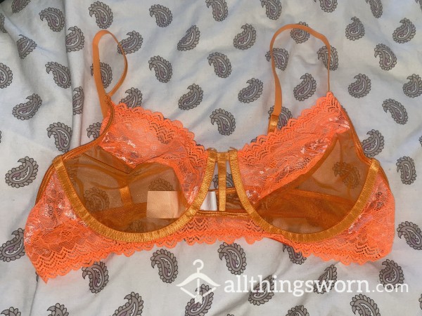 Orange Underwired Bra - 2XL