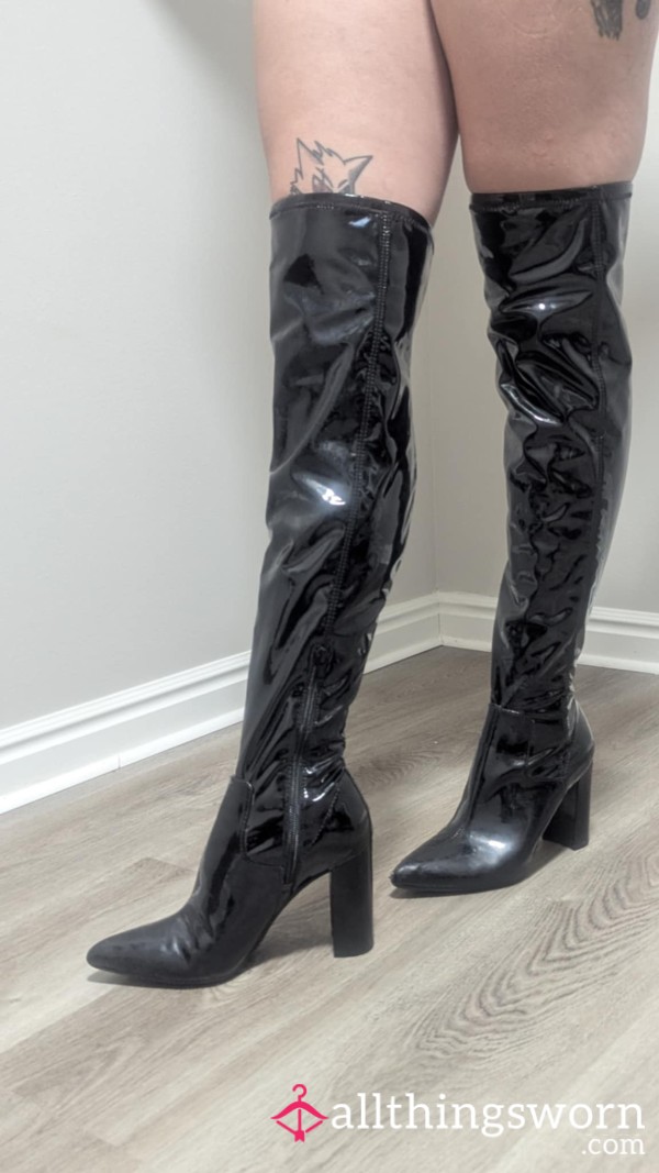 Over The Knee Faux Leather