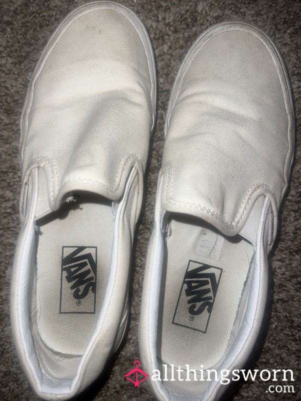 Overworn White Slip On Vans