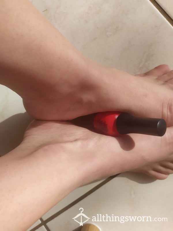 Painting My Toenails Ferrari-red!! ❤️