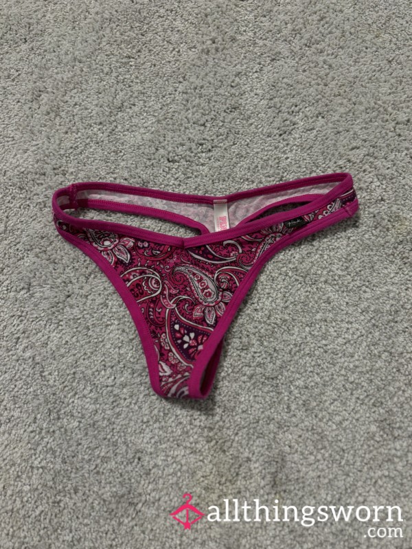 Paisley Pink Thong