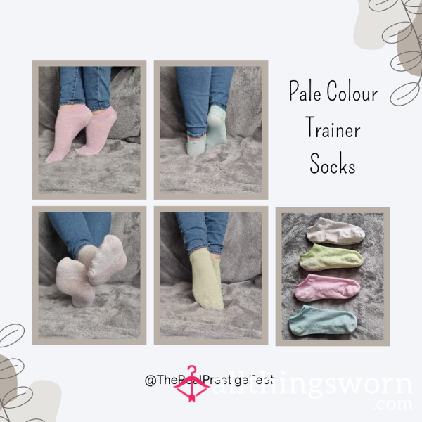 Pale Colour Trainer Socks | 3 Days Wear | Includes Pics & Clip | See Listing For More Info - From £20.00