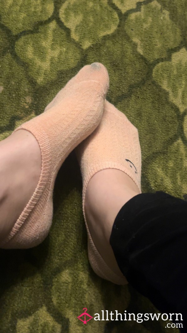 Pale Pink No Show Socks