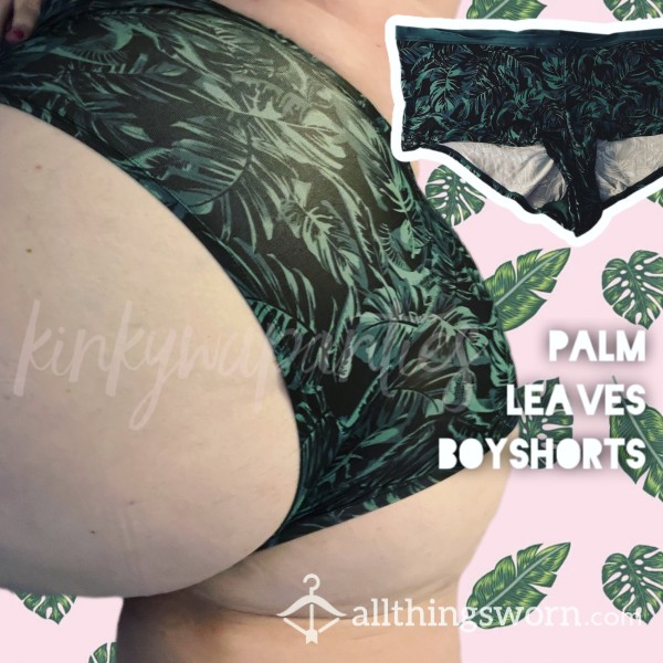 Palm Leaves Boyshorts - Includes 48-hour Wear & U.S. Shipping