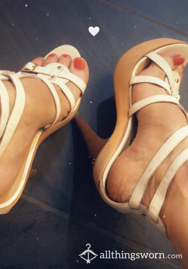 Size 7 White Steve Madden High Heels Strappy