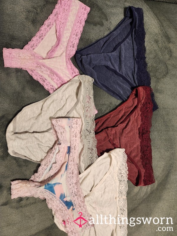 Panties Worn For One Or Two Days. Including Gym Panties.