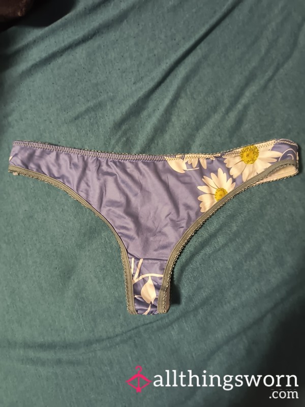 Flor*l Satin Thong