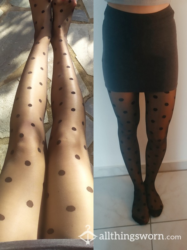 Pantyhose With Super Big Dots ⚫🤍