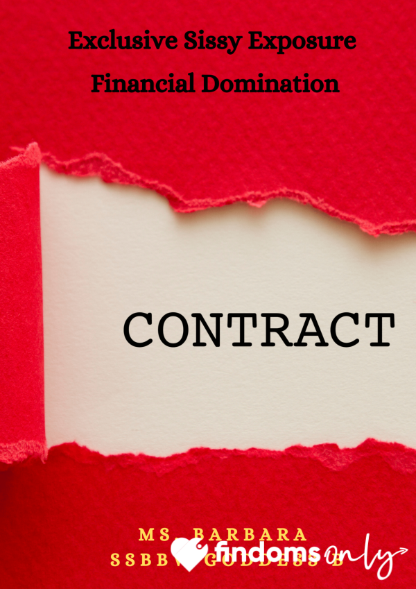 Exclusive Sissy Exposure Financial Domination Contract