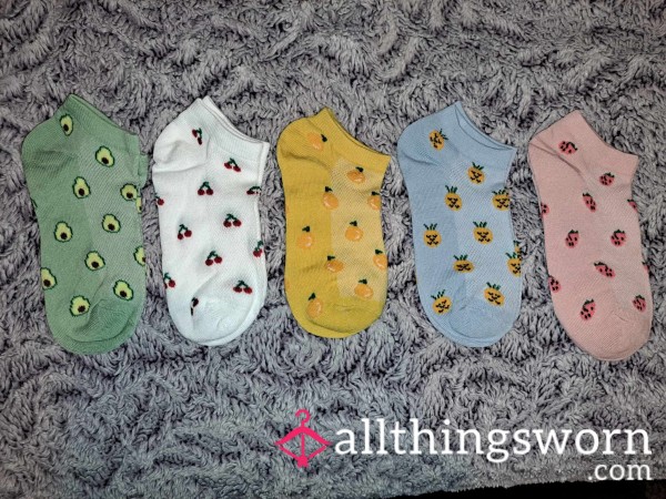 Pastel Fruit Ankle Socks