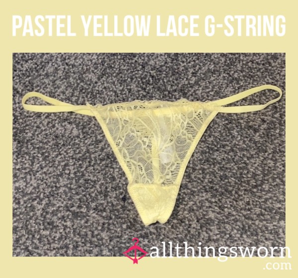 Pastel Yellow Lace G-string💛