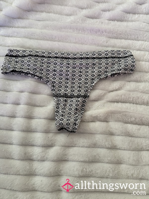 Patterned Thick Band Thong