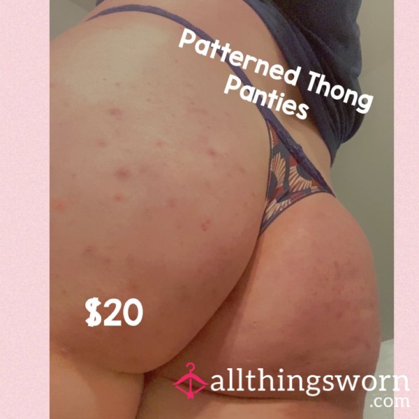 Patterned Thong Panties