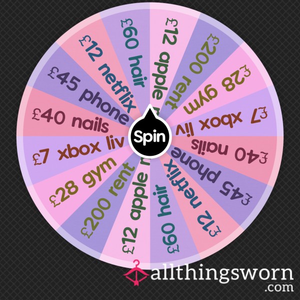 💸💵 Pay A Bill Drain Wheel 💵💸 £1 To Spin 🎀