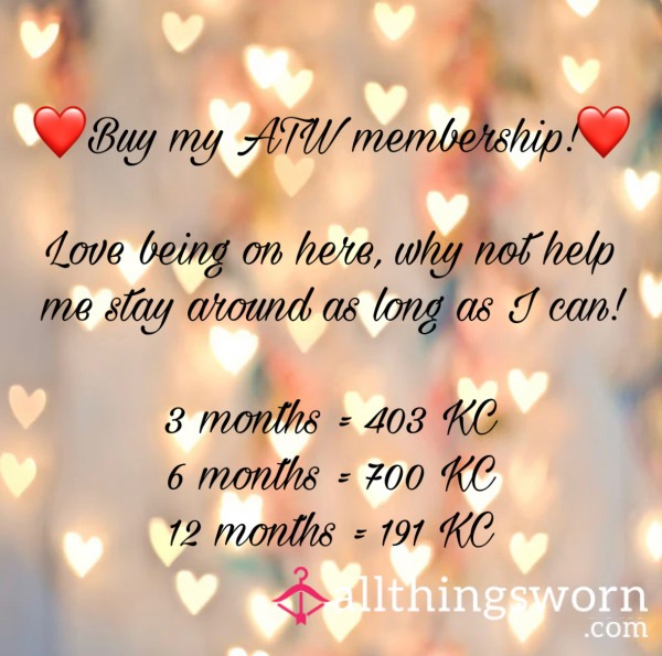 ❤️Pay My ATW Membership❤️